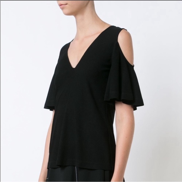 Derek Lam V-Neck Cold Shoulder Top NWOT - Picture 4 of 14